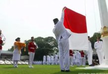 Kuota Penuh, Jumat Istana Kepresidenan Buka Kembali Pendaftaran Hadiri Upacara HUT RI Ke 80 FOTO: Pengibaran Bendera Merah Putih dalam upacara HUT ke-78 RI di Istana Merdeka, Kamis (17/8/2023). (Foto: Tangkapan layar Youtube Sekretariat Presiden)