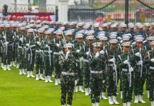 Istana Merdeka Gelar Gladi Kotor Upacara HUT RI Ke 80 FOTO: Istana merdeka Jakarta mempersiapkan pelaksanaan upacara bendera dalam rangka peringatan detik detik proklamasi ke 80 tahun. (Istimewa)