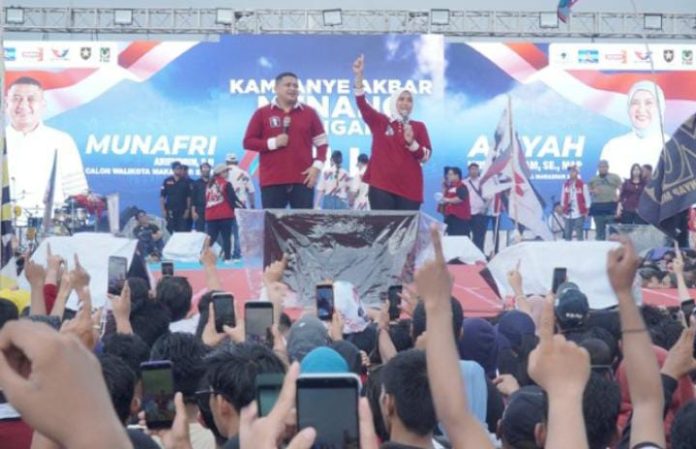 IMG-20250814-WA0092 FOTO: Puluhan Ribu warga se-Kota Makassar, memadati area Kampanye Akbar Pasangan Calon Wali Kota dan Wakil Wali Kota Makassar, Munafri Arifuddin-Aliyah Mustika Ilham (MULIA) di Multilateral Naval Exercise Komodo (MNEK) CPI Makassar, Rabu (20/11/2024). (Istimewa