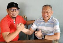 LASKAR dan Resopa Bongkar Dugaan Korupsi Seragam Sekolah Gratis Rp18 Miliar Pemkot Makassar FOTO: Kiri, Ketua Umum LASKAR Sulsel, Illank Rajab, S.H., dan Ketua Relawan Solidaritas Pemuda (Resopa), Sarif Borahima,.
