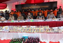 Kunci Berantas Narkoba, Kombes Calvijn: All For One, One For All FOTO: Direktorat Reserse Narkoba Polda Sumatera Utara bersama Satresnarkoba Polres Asahan, Polres Tanjung Balai, dan Polres Batubara berhasil mengungkap 603 kasus narkoba.