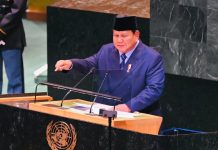 Berkali Kali Pukul Meja Podium Saat Berpidato, Donald Trump: Bagaimana Kalau Harus Berhadapan dengan Dia Kalau ia Marah? FOTO: Presiden Prabowo saat berpidato di Sidang Majelis Umum ke-80 PBB di New York, Amerika Serikat (AS). (Properti Seskab)