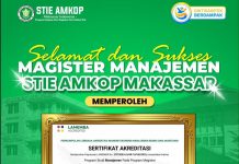 Akreditasi Baik Sekali Diraih STIE AMKOP Makassar, Saat Tepat Daftar Kuliah Sekarang !