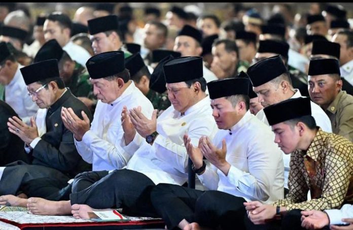 FOTO: Presiden Prabowo Subianto menghadiri acara Peringatan Maulid Nabi Muhammad SAW 1447 Hijriah dan Istighosah Kebangsaan yang digelar di Masjid Istiqlal, Jakarta, pada Kamis, 4 September 2025. (Setkab)