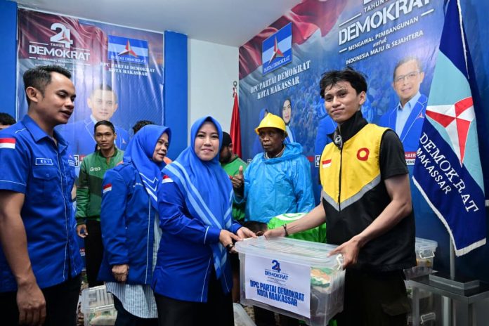 IMG-20250910-WA0255 FOTO: Dewan Pimpinan Cabang (DPC) Partai Demokrat Kota Makassar turut serta merayakan Hari Ulang Tahun (HUT) ke-24 Partai Demokrat yang digelar serentak di seluruh Indonesia, Selasa (9/9/2025).