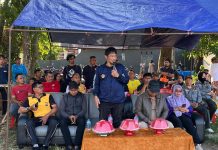 Karang Taruna Makassar Gelar Turnamen Mini Socer Tamagapa Cup I, Zulkifli: Terimakasih ke Semua Pihak yang Mendukung FOTO: Ketua Karang Taruna Kota Makassar Muhammad Zulkifli, ST, MT saat membuka turnamen mini socer digelar di Kelurahan Tamagapa, Kecamatan Manggala.