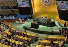 Sidang Umum PBB, Kenapa Negara Pasifik pro-Papua Merdeka, Enggan Mengakui Palestina? FOTO: Suasana sidang umum PBB ke 80 di New York, Amerika Serikat. (Properti via Facebook Seskab)