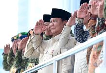Presiden Prabowo Hadiri HUT TNI ke 80 di Silang Monas Jakarta FOTO: Presiden Prabowo menghadiri upacara peringatan Hari Ulang Tahun Tentara Nasional Indonesia (HUT TNI) ke 80 di lapangan Monas Jakarta, 5 Oktober 2025.