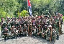 Menhan Bertemu Militer Australia Juga Bahas Soal KKB di Papua FOTO: Kelompok Kriminal Bersenjata (KKB) di Papua. (Properti via Google)