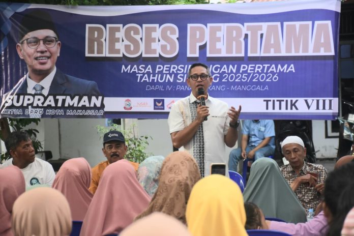 IMG-20251017-WA0328 FOTO: Ketua DPRD Kota Makassar, Supratman kembali menyapa warga dalam agenda reses pertama masa persidangan pertama masa sidang 2025/2026, Rabu (15/10/2025).