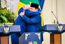 Presiden Brasil Pentingnya Bersahabat dengan Indonesia, Puji Kepemimpinan Visioner Prabowo FOTO: Presiden Republik Indonesia, Prabowo Subianto menerima Presiden Republik Federasi Brasil Luiz Inácio Lula da Silva di Istana Merdeka, Jakarta, pada Kamis pagi, 23 Oktober 2025. (Foto: BPMI Setpres)