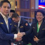 Mensos Hanya Akui Pengurus Pusat Karang Taruna pimpinan Budisatrio Djiwandono FOTO: Budisatrio Djiwandono (kiri) sebagai Ketua Karang Taruna baru dilakukan melalui Temu Karya Nasional Karang Taruna.(foto: hariane)