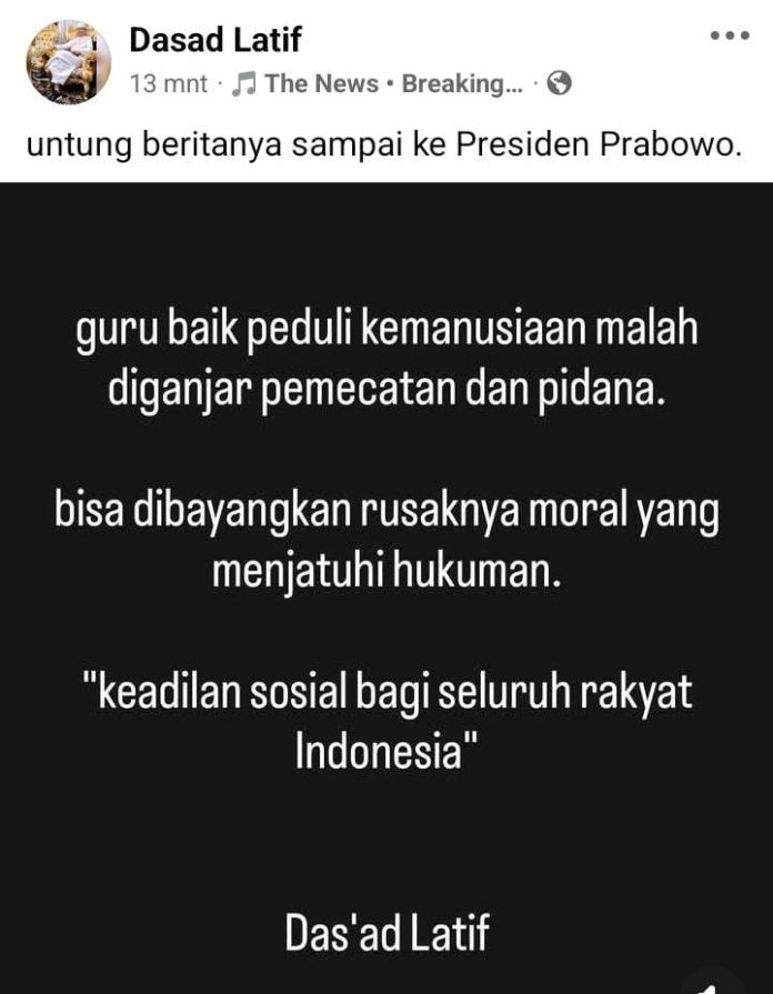 IMG-20251113-WA0364 FOTO: Hasil tangkapan layar dari akun Facebook milik dai kondang Ustad Das'ad Latif.