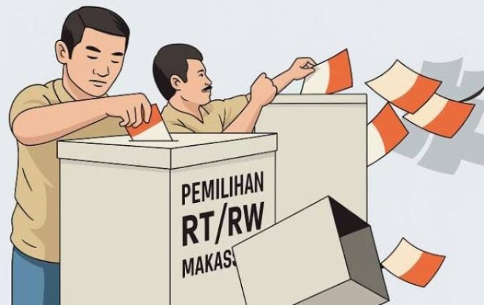 FOTO: Ilustrasi Pemilihan RT/RW di Makassar (properti via ujungjari.com)