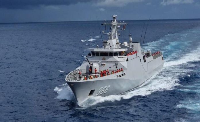 FOTO: KRI Bung Hatta-370 saat melaksanakan tugas pengamanan laut di wilayah Indonesia. (Properti via Google)