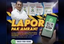 Temuan Beras Impor Ilegal Bermula dari Kanal ‘Lapor Pak Amran’ FOTO: Flyer Lapor Pak Amran. (Via Google)