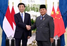 Presiden Prabowo Terima Kunjungan Ketua MPR Republik Rakyat Tiongkok FOTO: Presiden Republik Indonesia, Prabowo Subianto menerima kunjungan kehormatan Ketua Majelis Permusyawaratan Rakyat (MPR) Republik Rakyat Tiongkok (RRT), Wang Huning di Istana Merdeka, Jakarta, pada Kamis, 4 Desember 2025. (Foto: BPMI Setpres)