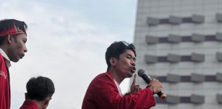 Pantaskah Proyek Pertahanan Dibangun di Atas Air Mata? FOTO: Adri Fadli Ketua LMND Sulsel.