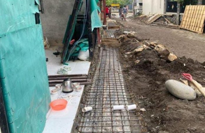 FOTO: Pengerjaan saluran air di Jalan Batua XIV, Kecamatan Manggala, Kota Makassar, (Istimewa)