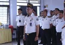 Amsar Resmi Jabat Kepala Balai Pemasyarakatan Kelas II Kendari FOTO: Kepala Kantor Wilayah Direktorat Jenderal Pemasyarakatan (Ditjenpas) Sulawesi Tenggara, Sulardi, melantik Amsar sebagai Kepala Balai Pemasyarakatan Kendari pada Senin (12/1/2026).