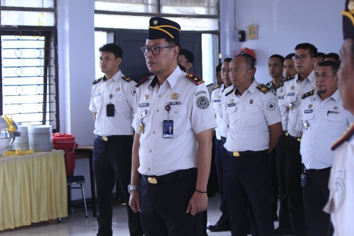 FOTO: Kepala Kantor Wilayah Direktorat Jenderal Pemasyarakatan (Ditjenpas) Sulawesi Tenggara, Sulardi, melantik Amsar sebagai Kepala Balai Pemasyarakatan Kendari pada Senin (12/1/2026).