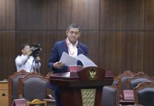 Sidang MK, Ahli Nilai Anggaran Merupakan Element Kunci Independensi Peradilan FOTO: Ahli Hukum Tata Negara (HTN) Universitas Muslim Indonesia Dr. Fahri Bachmid,S.H.,M.H.