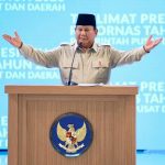 Presiden Prabowo Kembali Tegaskan Swasembada Pangan Pilar Utama Bangsa FOTO: Presiden Prabowo Subianto saat membuka Rapat Koordinasi Nasional Pemerintah Pusat dan Daerah Tahun 2026 di Sentul International Convention Center (SICC), Senin (2/2/2026). (Dok. Seskab)