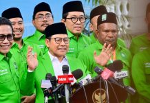 PKB Dukung Kebijakan dan Program Pemerintahan Prabowo FOTO: Muhaimin Iskandar, Ketua Umum Dewan Pengurus Pusat (DPP) Partai Kebangkitan Bangsa (PKB) saat memberikan keterangan pers usai bertemu Presiden Prabowo di Istana Merdeka, Jakarta, Rabu, 4 Februari 2026. (Sumber: BPMI Setpres)