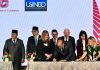 Presiden Prabowo Menyaksikan Penandatanganan 11 Nota Kesepahaman MoU Senilai 38,4 Miliar Dolar AS FOTO: Presiden Prabowo Subianto menghadiri sesi roundtable pada Business Summit yang digelar di U.S. Chamber of Commerce, Washington DC, pada Rabu, 18 Februari 2026. (dok. Seskab)