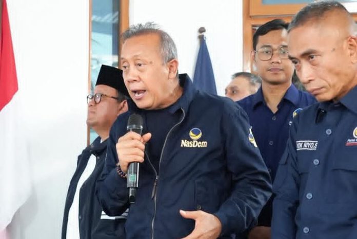 FOTO: Wakil Ketua Umum Partai Nasdem yang juga Wakil Ketua DPR RI, Saan Mustopa di Rumah Aspirasi Mas Yoyok Riyo Sudibyo, Anggota DPR RI Fraksi Partai NasDem di Kabupaten Batang. (Dok. DPP NasDem)