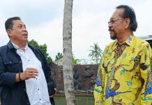 DOB Luwu Raya dan Luteng Terus Berproses, KKLR Ajak Wija to Luwu Jaga Kekompakan FOTO: Ketua Badan Pengurus Wilayah (BPW) KKLR Sulawesi Selatan, Ir H. Hasbi Syamsu Ali, dengan Ketua Umum Badan Pengurus Pusat (BPP) KKLR, H. Arsyad Kasmar, di kawasan Bambu Apus, Jakarta Timur, Senin (9/2/2026).