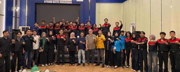 FOTO: Komando Pusat Gerakan Aktivis Mahasiswa periode 2025-2027 resmi dilantik di Hotel Kyriad Haka Makassar, Jl. H.I.A SALEH DG TOMPO No 2, Makassar, Jum'at (13/02/26) malam.