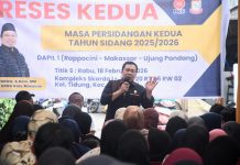 Wakil Ketua DPRD Makassar, Anwar Faruq Gelar Reses Kedua di Dapil FOTO: Wakil Ketua DPRD Makassar, Anwar Faruq menggelar reses kedua masa persidangan kedua tahun sidang 2025/2026, Rabu (18/2/2026).