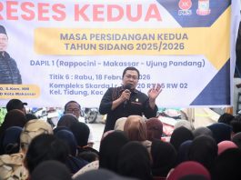 Wakil Ketua DPRD Makassar, Anwar Faruq Gelar Reses Kedua di Dapil FOTO: Wakil Ketua DPRD Makassar, Anwar Faruq menggelar reses kedua masa persidangan kedua tahun sidang 2025/2026, Rabu (18/2/2026).