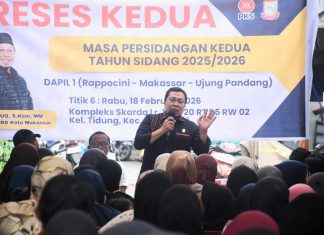 Wakil Ketua DPRD Makassar, Anwar Faruq Gelar Reses Kedua di Dapil FOTO: Wakil Ketua DPRD Makassar, Anwar Faruq menggelar reses kedua masa persidangan kedua tahun sidang 2025/2026, Rabu (18/2/2026).