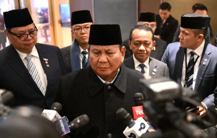 FOTO: Kepala Negara dalam keterangan pers di Washington DC, Amerika Serikat, Kamis (19/02/2026). (Sumber: BPMI Setpres)