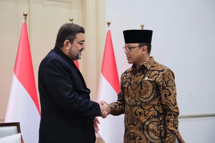 FOTO: Duta Besar Republik Islam Iran untuk Indonesia Mohammad Boroujerdi dan Menteri Luar Negeri (Menlu), Sugiono di Jakarta. (Dok Seskab)