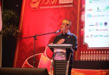 Di Hadapan Saudagar Bugis Makassar, Mentan Amran Tegaskan Hilirisasi Kunci Indonesia Jadi Negara Kuat FOTO: Menteri Pertanian (Mentan) Andi Amran Sulaiman, saat menghadiri Pertemuan Saudagar Bugis Makassar (PSBM) XXVI Tahun 2026 di Hotel Claro Makassar, Kamis (26/3/2026). (Dok Kementan)