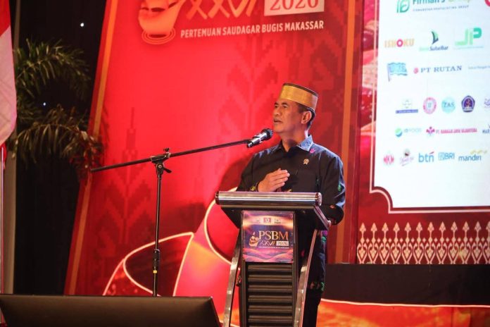 FOTO: Menteri Pertanian (Mentan) Andi Amran Sulaiman, saat menghadiri Pertemuan Saudagar Bugis Makassar (PSBM) XXVI Tahun 2026 di Hotel Claro Makassar, Kamis (26/3/2026). (Dok Kementan)