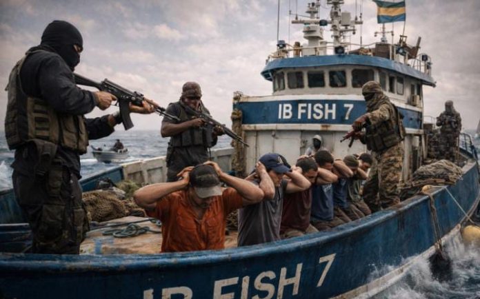 FOTO: Ilustrasi penyanderaan diatas kapal laut. (Dok via google)