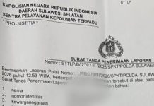 Kasus Perselingkuhan Mantan Sopir Bupati Gowa Berujung di Polda Sulsel FOTO: Laporan Polisi Venny Dwi Cahyani, yang telah terdaftar secara resmi dengan nomor LP/B/279/III/2026/SPKT/Polda Sulawesi Selatan tertanggal 13 Maret 2026.