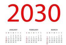 Di Tahun 2030, Dalam Satu Tahun Ummat Muslim Bakal Puasa Ramadan Dua Kali FOTO: Ilustrasi kalender tahun 2030. (Dok via goggle)