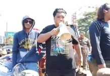Gagalkan Penggusuran, Ketua GPP PD Kota Makassar: ini Adalah Upaya Paksa Perampasan Ruang Hidup FOTO: Lingga Ketua GPII PD Kota Makassar saat menyampaikan orasinya dalam aksi penolakan PK5 di kecamatan ujung tanah. Kamis (26/3).