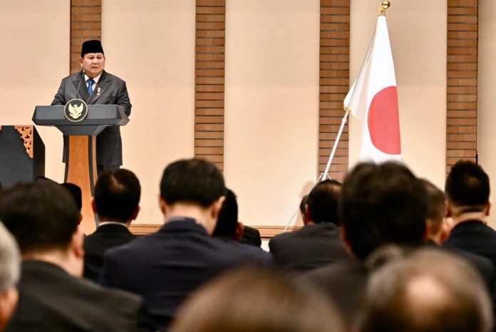 FOTO: Presiden Republik Indonesia Prabowo Subianto, Forum Bisnis Indonesia-Jepang dengan nilai total sebesar 22,6 miliar dolar Amerika Serikat atau sekitar Rp384,2 triliun. (Seskab)