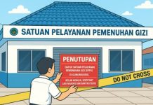 Tak Punya SLHS: Ratusan Dapur MBG di Sulsel Ditutup, Kabupaten Gowa Terbanyak FOTO: Ilustrasi penutupan dapur SPPG