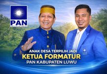 Anak Desa Terpilih Jadi Ketua Formatur PAN Luwu, Sekretaris Adri Irawan Mus Anak Desa Terpilih Jadi Ketua Formatur PAN Kabupaten Luwu