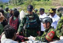 Koops TNI Habema Berbagi Kasih: Bagikan Sembako, MBG dan Pelayanan Kesehatan di Distrik Gome Papua Tengah FOTO: TNI melalui Koops TNI Habema, melaksanakan kegiatan bakti sosial berupa pembagian sembako, pelayanan kesehatan, serta pemberian makan bergizi gratis kepada masyarakat Distrik Gome, Kabupaten Puncak, Papua Tengah, Rabu (8/4/2026). (Puspen TNI).
