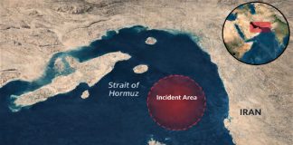 Selat Hormuz Ditutup Lagi, Kemlu Jelaskan 2 Kapal Tengker Milik Pertamina FOTO: Peta Selat Hormuz (dok via media sosial)