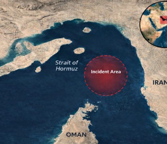 Selat Hormuz Ditutup Lagi, Kemlu Jelaskan 2 Kapal Tengker Milik Pertamina FOTO: Peta Selat Hormuz (dok via media sosial)