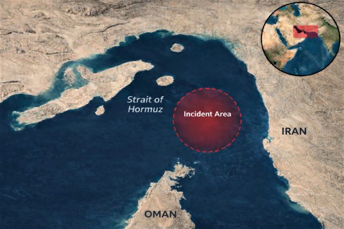 FOTO: Peta Selat Hormuz (dok via media sosial) 